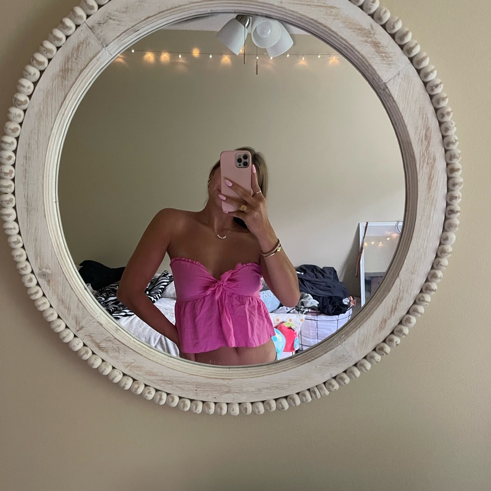 Pink Shein Strapless Top